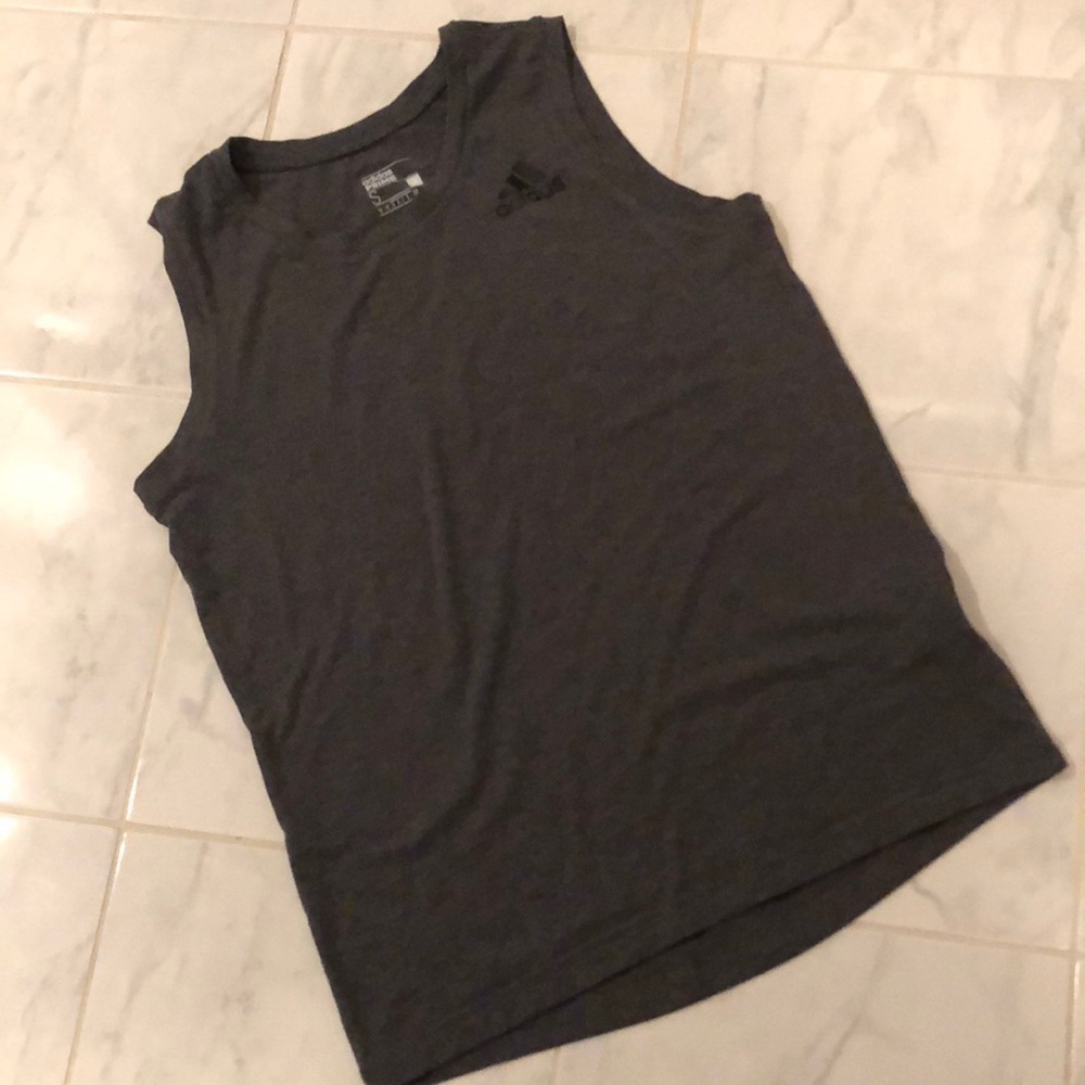 Adidas men’s grey tank top. Climalite. EUC!
